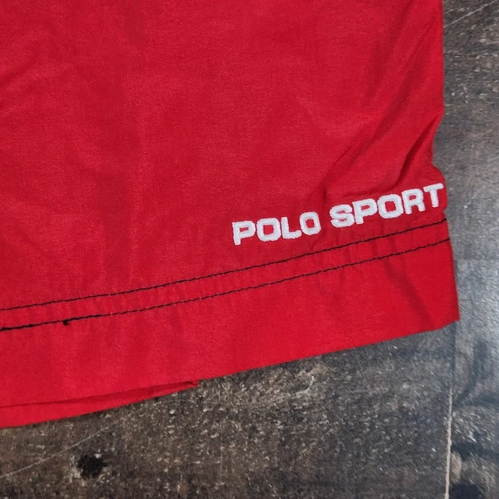 Vintage 90s Polo Sport Swim Trunks Mens Large Red Ralph Lauren Mesh Lined